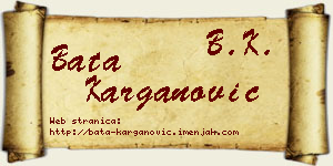 Bata Karganović vizit kartica